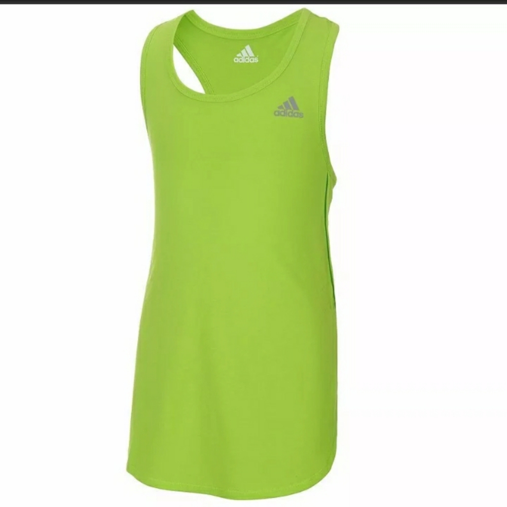 Girls adidas Green Racerback Tank Top Size M 10-12